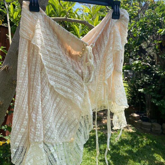 RAGA MALAK // BEIGE ZIDA MINI SKIRT // SIZE XXL - Picture 1 of 7